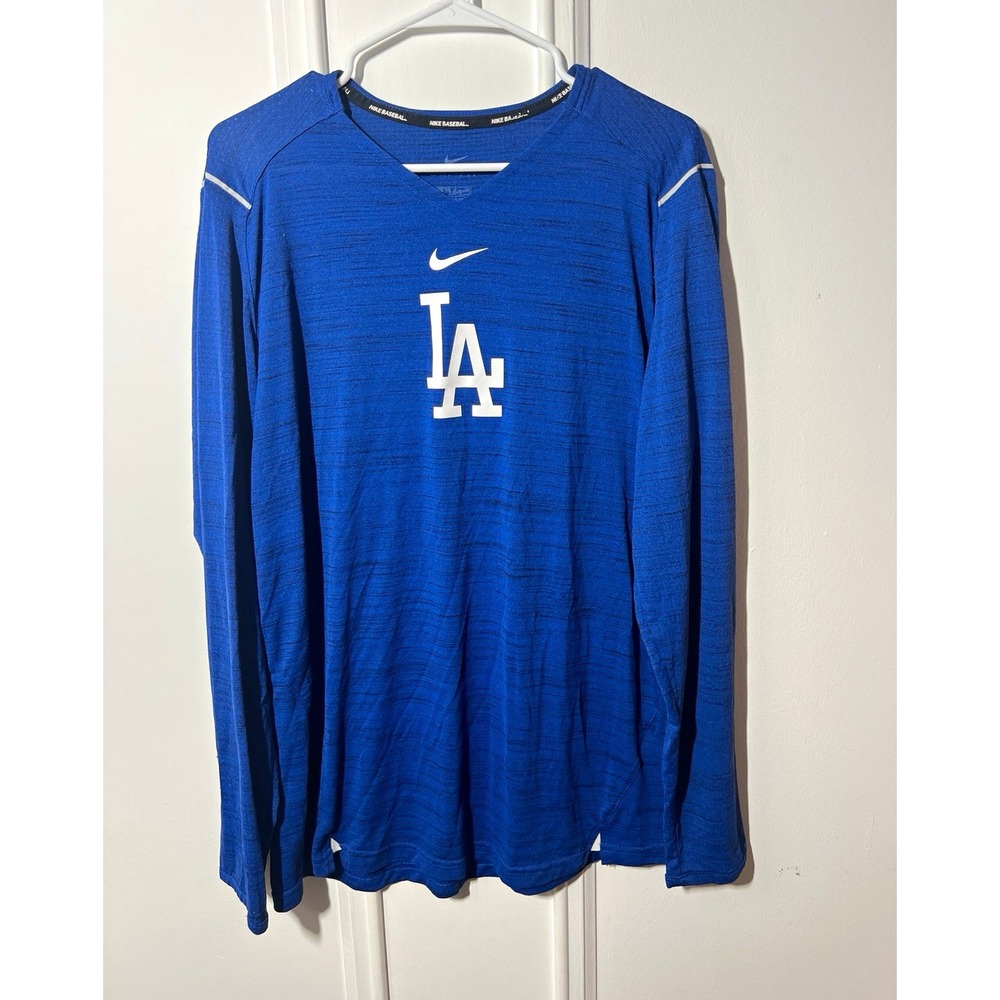 Nike Los Angeles Dodgers Dri-FIT Long Sleeve Shirt Mens Blue MLB Baseball